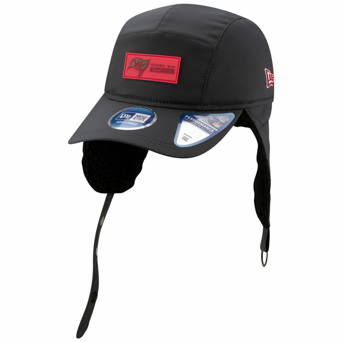 Tampa Bay Buccaneers 2025 Sideline Cold Weather Runner Dog Ear Adjustable Hat | NFL Hot