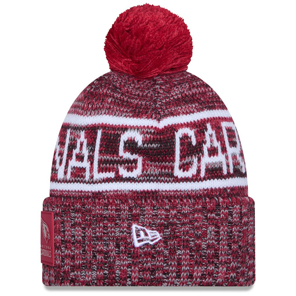 Arizona Cardinals 2025 Sideline Cold Weather Cuffed Knit Hat with Pom | NFL On sale