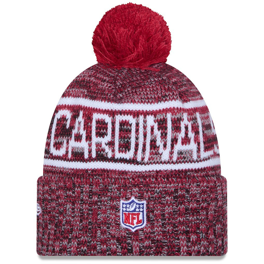 Arizona Cardinals 2025 Sideline Cold Weather Cuffed Knit Hat with Pom | NFL On sale