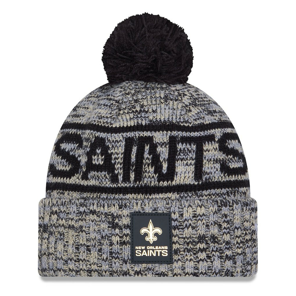 New Orleans Saints 2025 Sideline Cold Weather Cuffed Knit Hat with Pom | NFL Discount