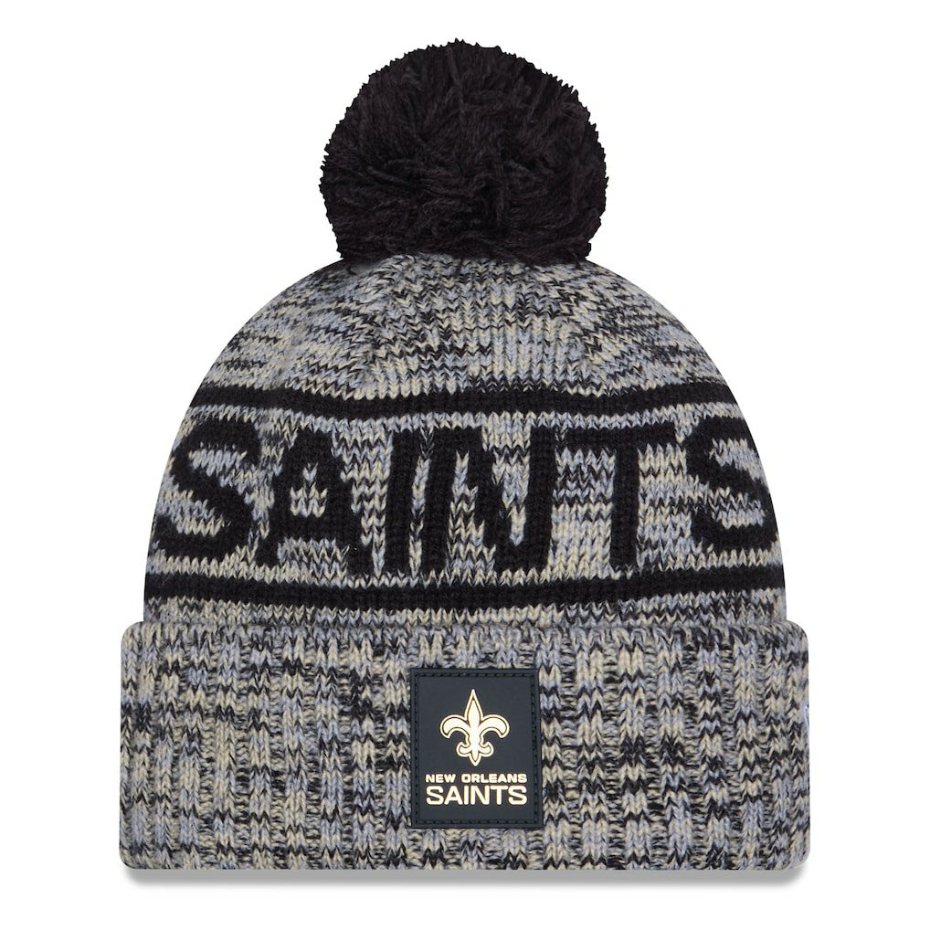 New Orleans Saints 2025 Sideline Cold Weather Cuffed Knit Hat with Pom | NFL Discount