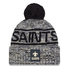 New Orleans Saints 2025 Sideline Cold Weather Cuffed Knit Hat with Pom | NFL Discount