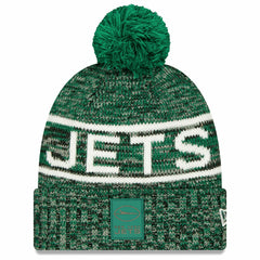 New York Jets 2025 Sideline Cold Weather Cuffed Knit Hat with Pom | NFL Hot