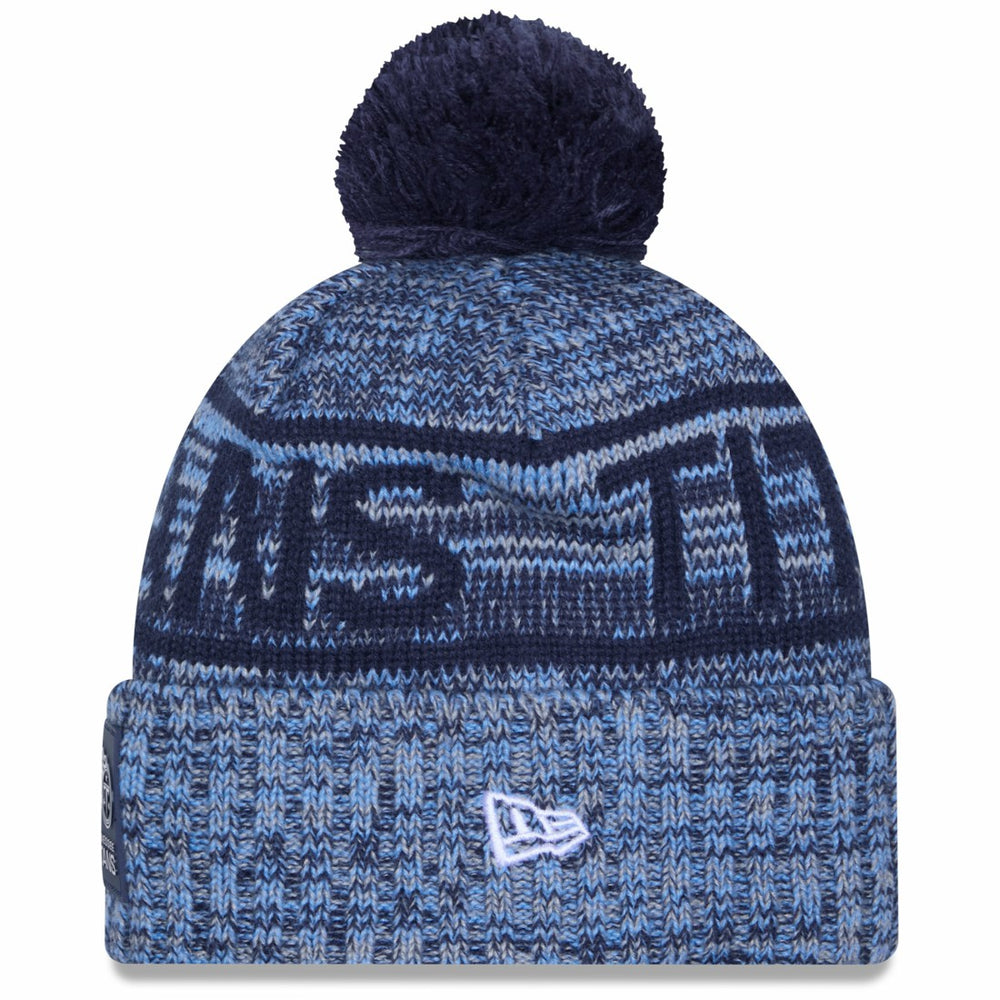 Tennessee Titans 2025 Sideline Cold Weather Cuffed Knit Hat with Pom | NFL On sale