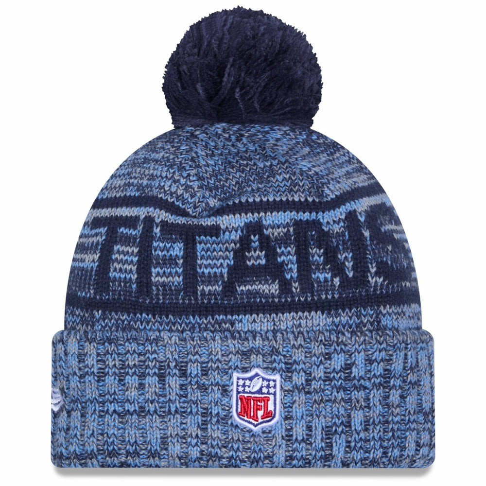 Tennessee Titans 2025 Sideline Cold Weather Cuffed Knit Hat with Pom | NFL On sale