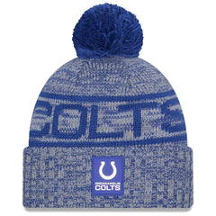 Indianapolis Colts 2025 Sideline Cold Weather Cuffed Knit Hat with Pom | NFL Online