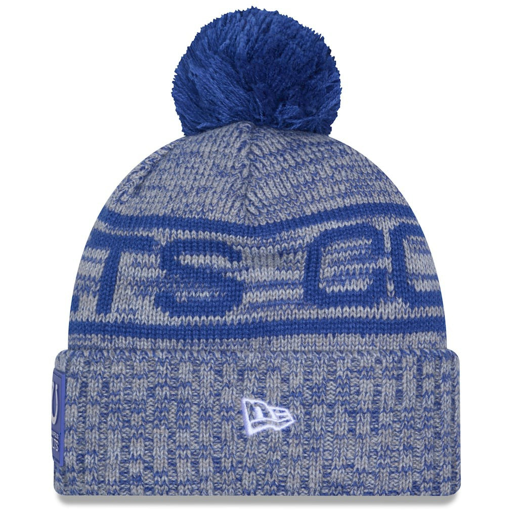 Indianapolis Colts 2025 Sideline Cold Weather Cuffed Knit Hat with Pom | NFL Online