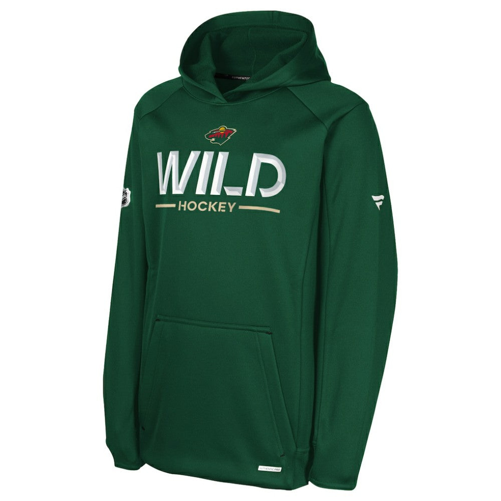 Minnesota Wild Fanatics Youth Authentic Pro Rink Raglan Hoodie -  NHL Hoodies
