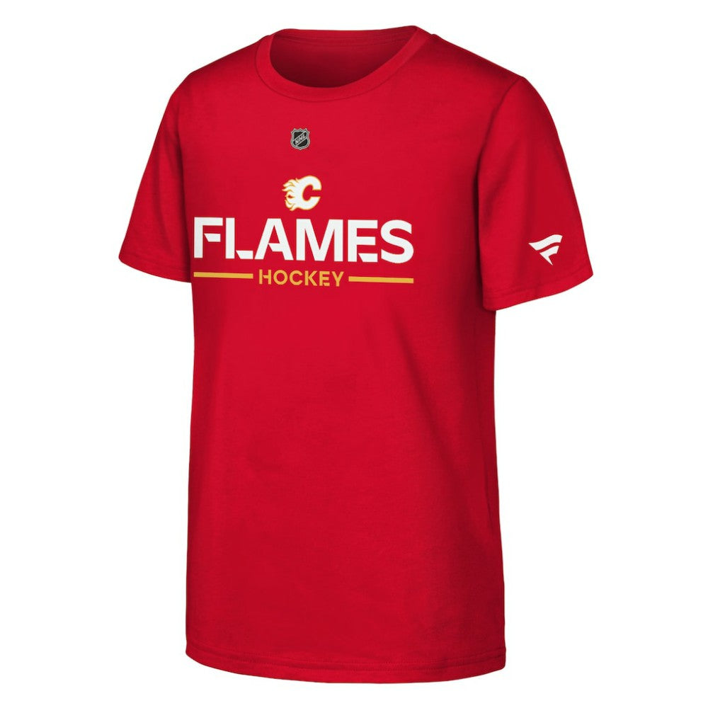 Calgary Flames Fanatics Youth Authentic Pro Wordmark T-Shirt -  NHL T-shirts