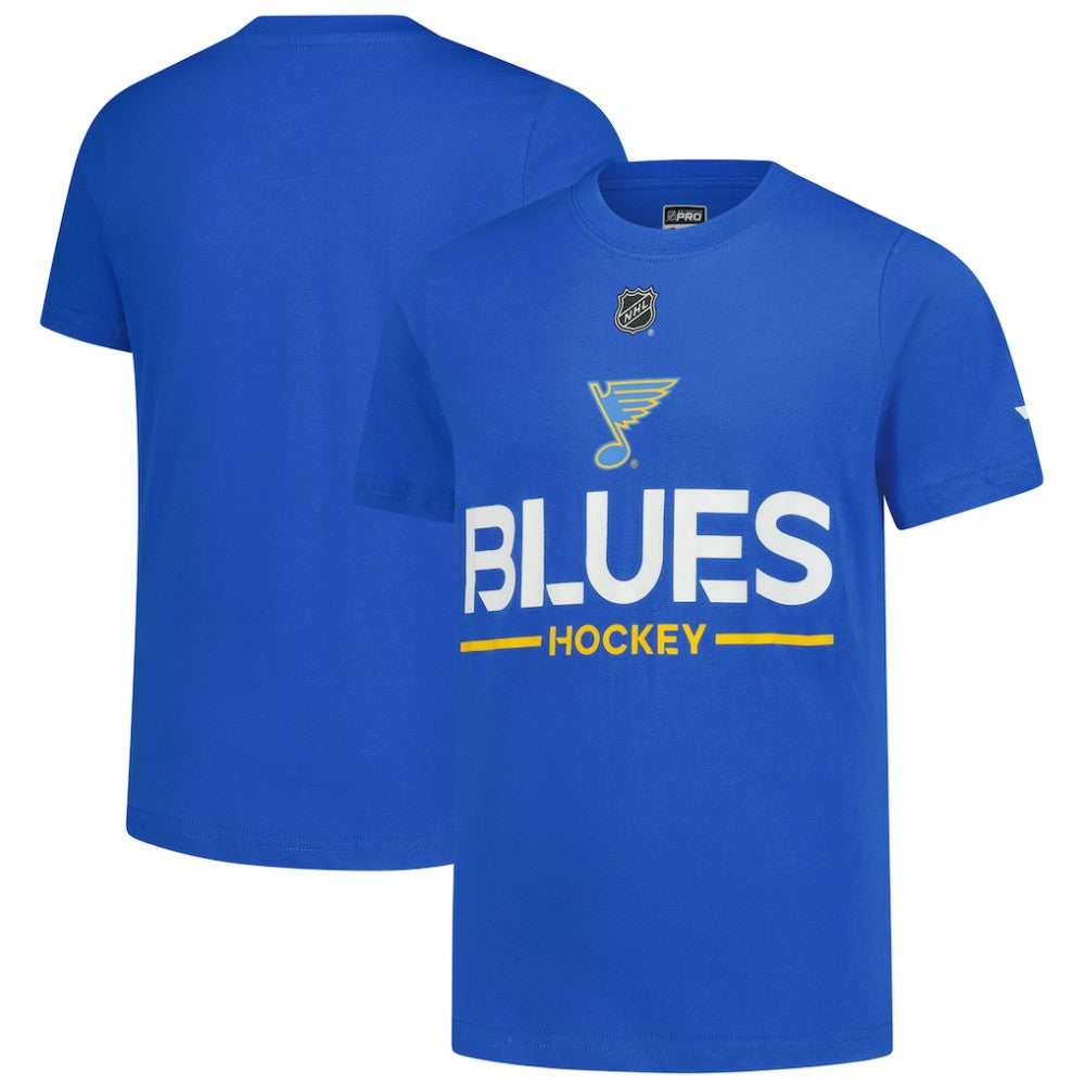 St. Louis Blues Fanatics Youth Authentic Pro Wordmark T-Shirt -  NHL T-shirts