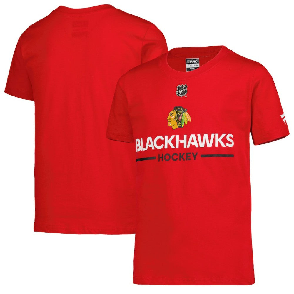 Chicago Blackhawks Fanatics Youth Authentic Pro Wordmark T-Shirt -  NHL T-shirts