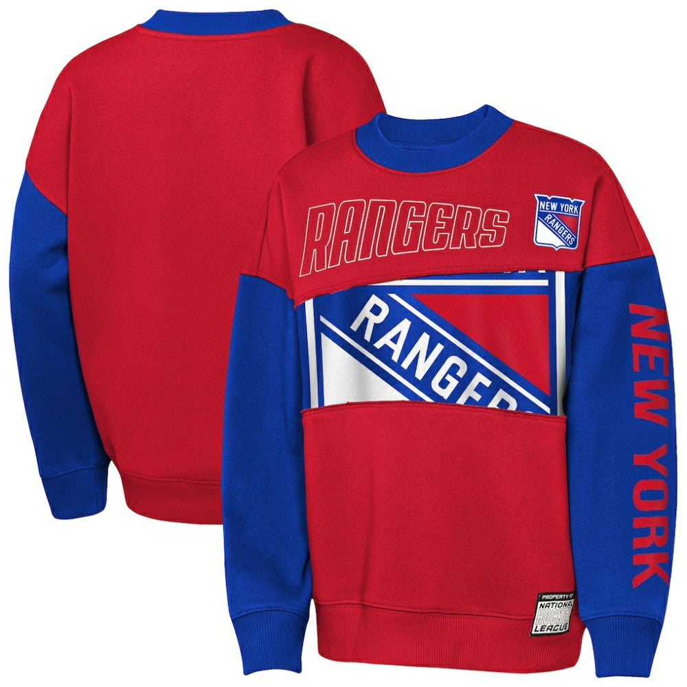 New York Rangers Outerstuff Youth Impact Player Sweatshirt -  NHL Sweatshirts