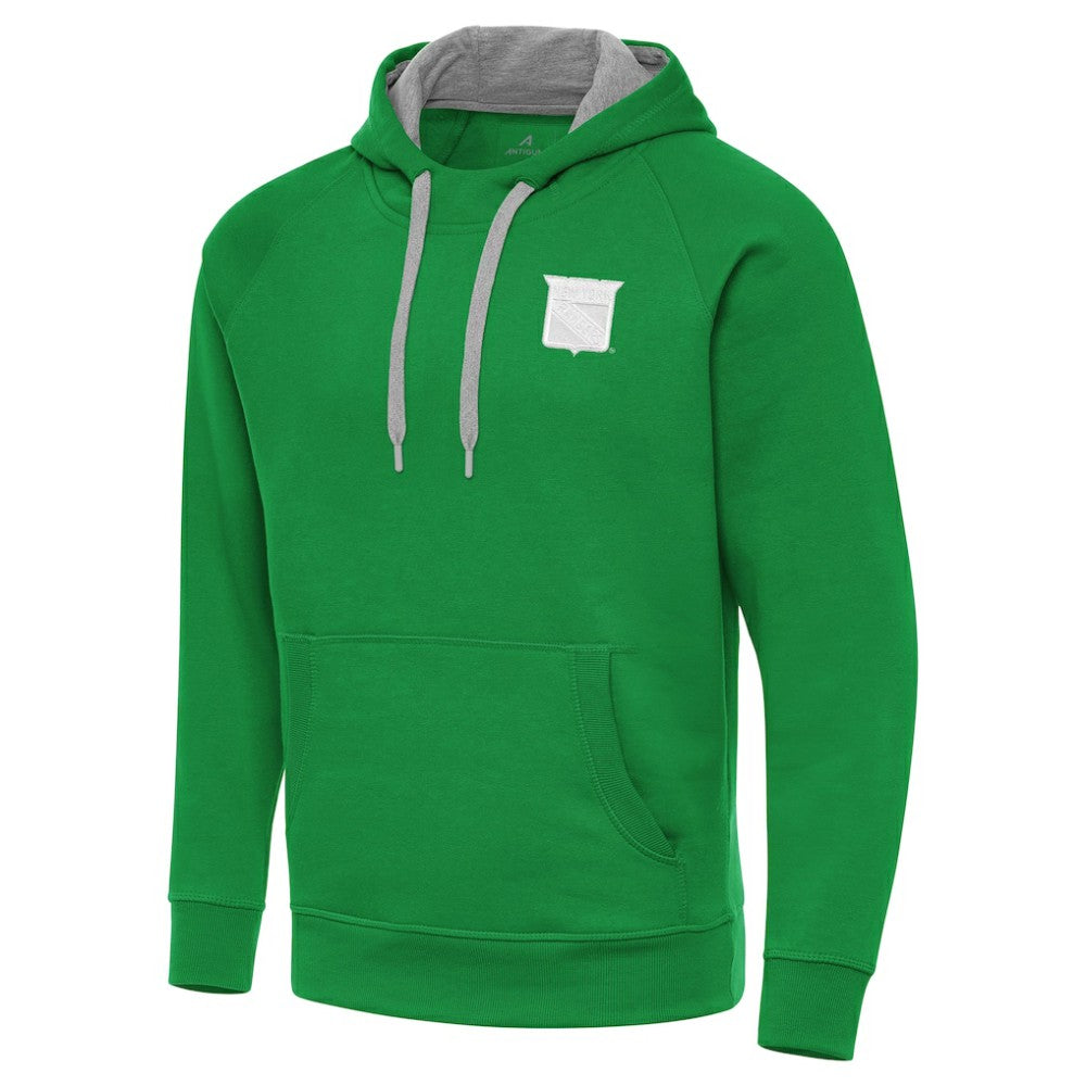 New York Rangers Antigua St. Patrick's Day Victory Pullover Hoodie -  NHL Hoodies