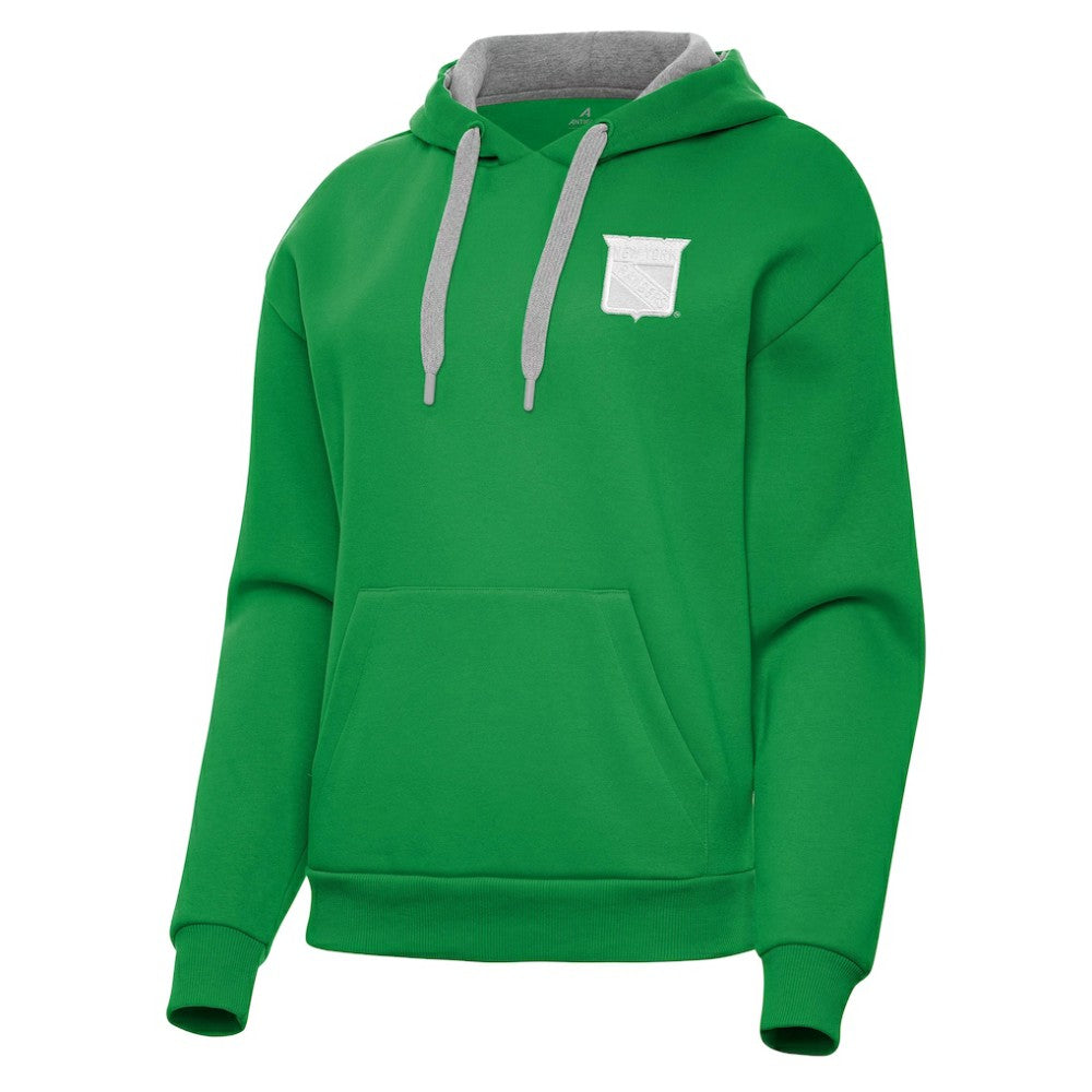 New York Rangers Antigua Women's St. Patrick's Day Victory Pullover Hoodie -  NHL Hoodies
