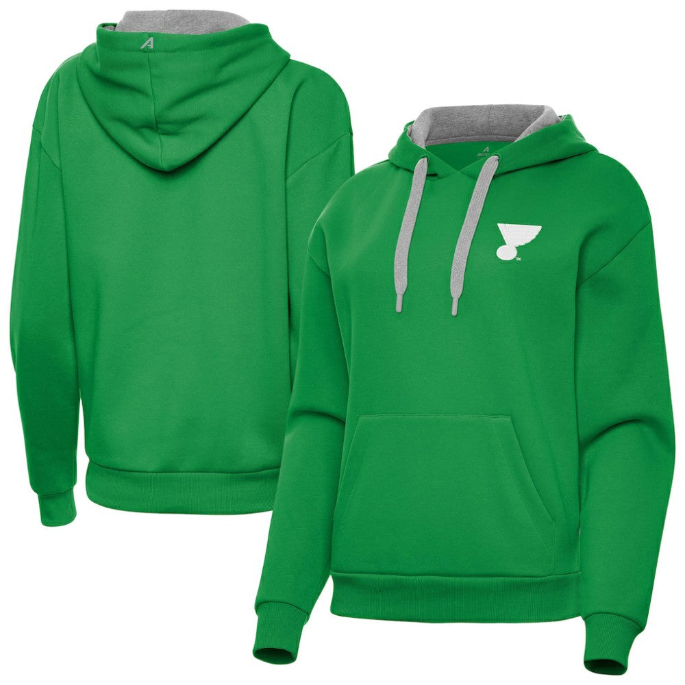 St. Louis Blues Antigua Women's St. Patrick's Day Victory Pullover Hoodie -  NHL Hoodies