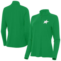 Dallas Stars Antigua Women's St. Patrick's Day Intent Quarter-Zip Performance Pullover -  NHL Pullover