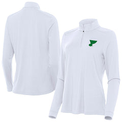 St. Louis Blues Antigua Women's St. Patrick's Day Intent Quarter-Zip Performance Pullover -  NHL Pullover