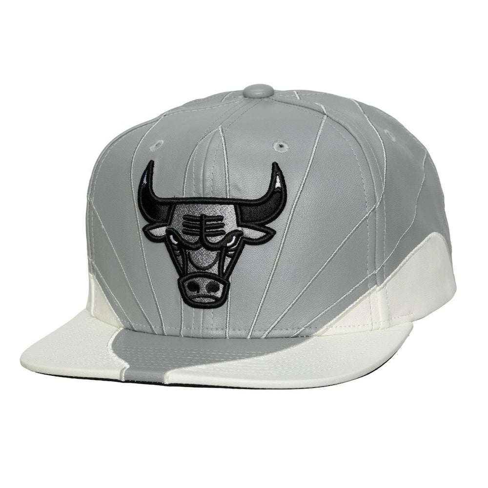 Gray/White Chicago Bulls Day 12 Two-Tone Faux Leather Snapback Hat | NBA