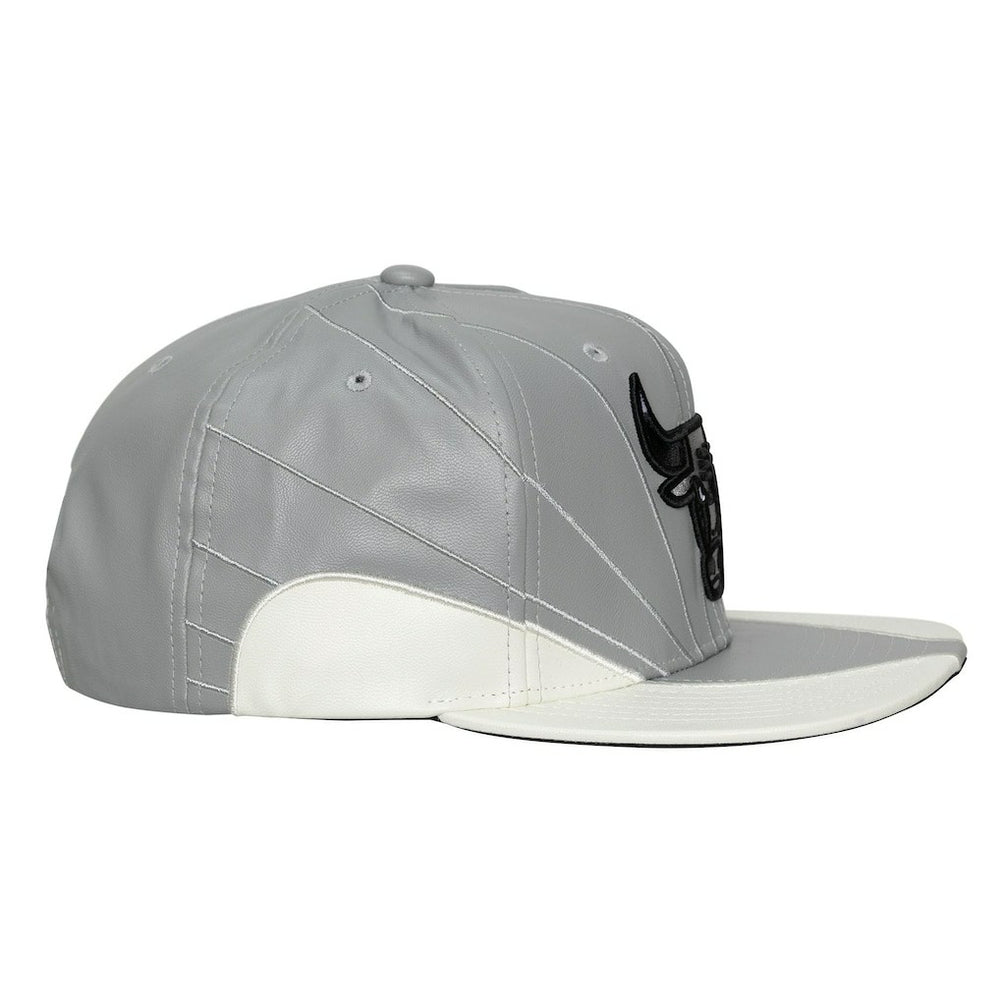Gray/White Chicago Bulls Day 12 Two-Tone Faux Leather Snapback Hat | NBA