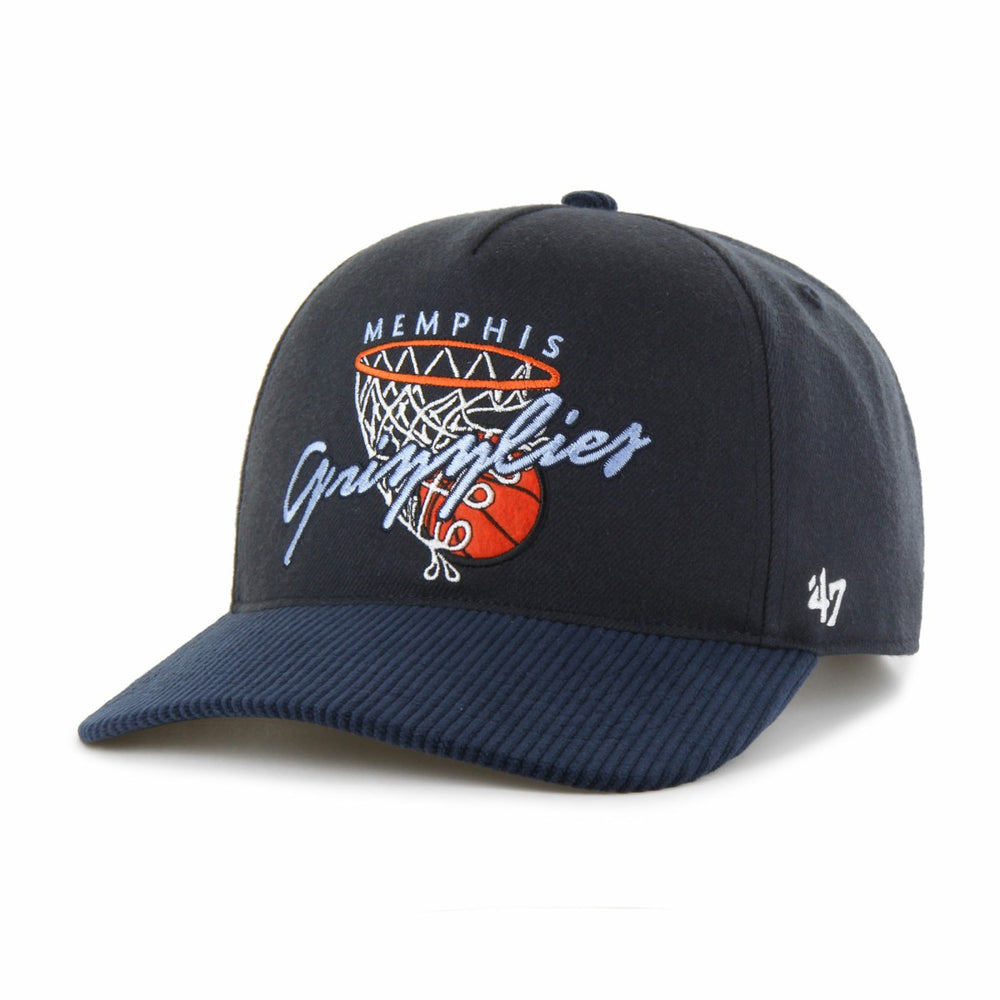 Navy Memphis Grizzlies '47 Nothing But Net Hitch Adjustable Hat | NBA