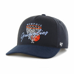 Navy Memphis Grizzlies '47 Nothing But Net Hitch Adjustable Hat | NBA