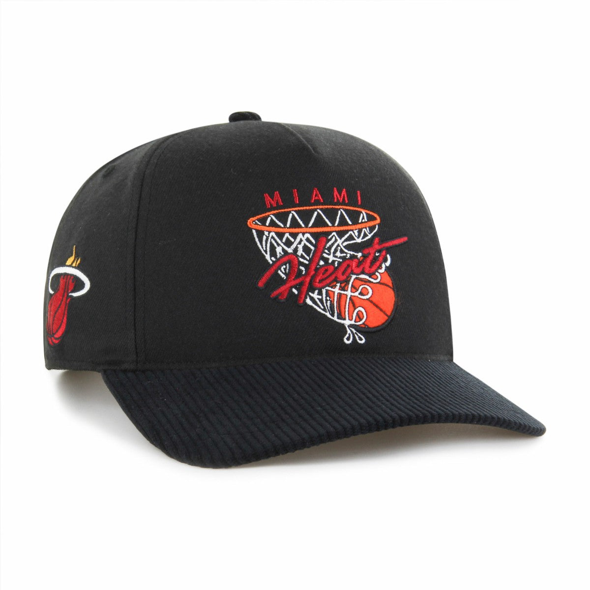 Black Miami Heat '47 Nothing But Net Hitch Adjustable Hat | NBA