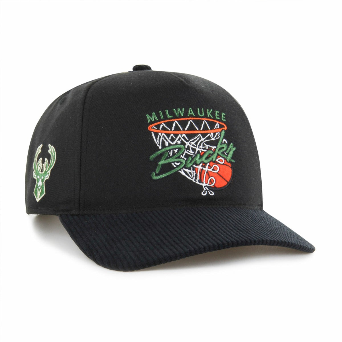 Black Milwaukee Bucks '47 Nothing But Net Hitch Adjustable Hat | NBA