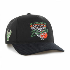 Black Milwaukee Bucks '47 Nothing But Net Hitch Adjustable Hat | NBA