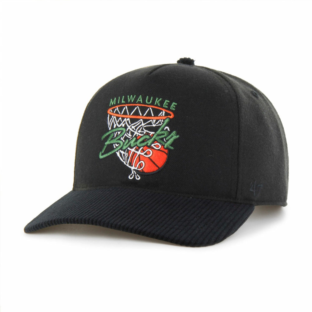 Black Milwaukee Bucks '47 Nothing But Net Hitch Adjustable Hat | NBA
