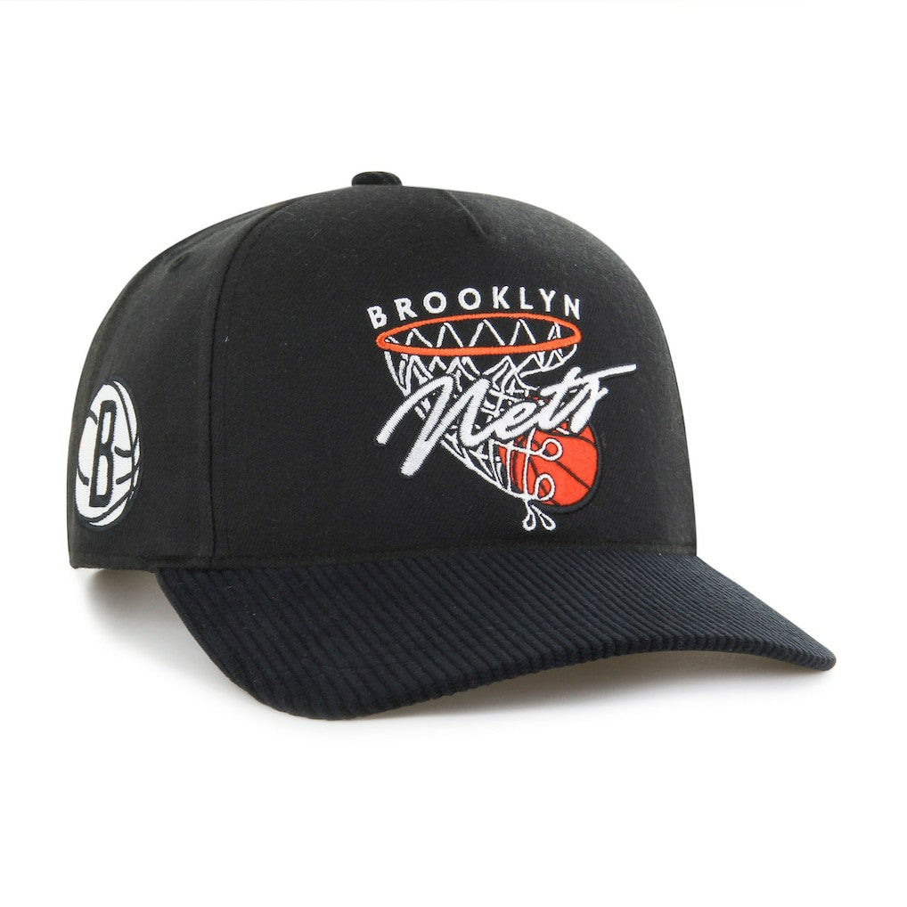 Black Brooklyn Nets '47 Nothing But Net Hitch Adjustable Hat | NBA