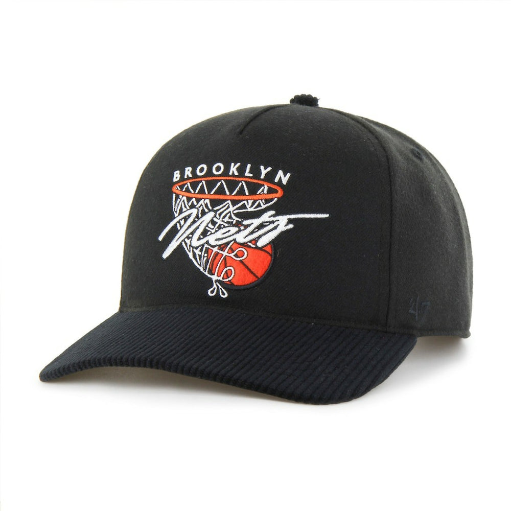 Black Brooklyn Nets '47 Nothing But Net Hitch Adjustable Hat | NBA