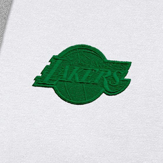 White Los Angeles Lakers Antigua St. Patrick's Day Victory Raglan Pullover Hoodie | NBA