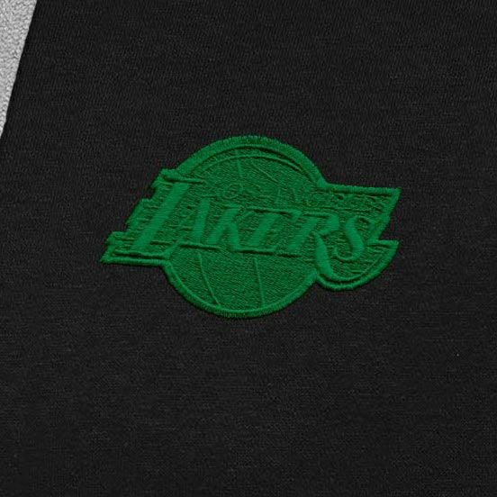Black Los Angeles Lakers Antigua St. Patrick's Day Victory Raglan Pullover Hoodie | NBA