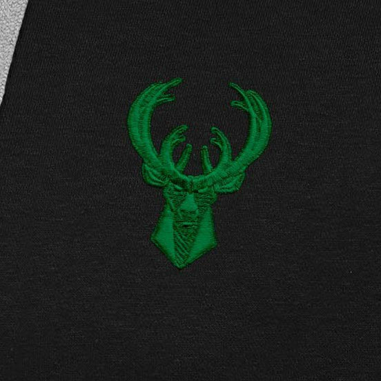Black Milwaukee Bucks Antigua St. Patrick's Day Victory Raglan Pullover Hoodie | NBA