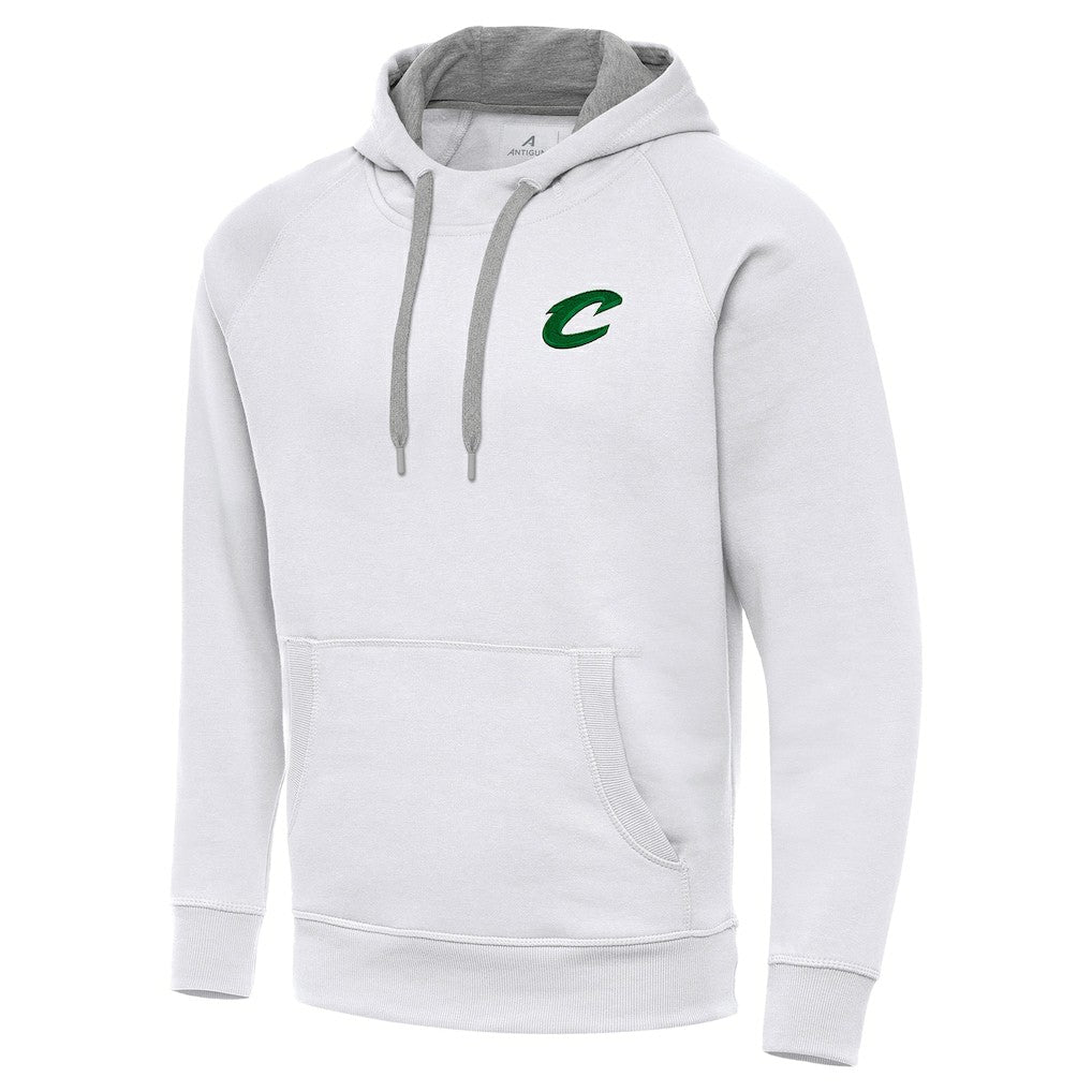 White Cleveland Cavaliers Antigua St. Patrick's Day Victory Raglan Pullover Hoodie | NBA