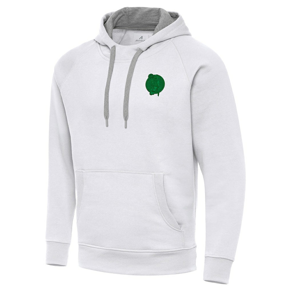 White Boston Celtics Antigua St. Patrick's Day Victory Raglan Pullover Hoodie | NBA