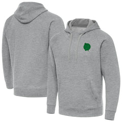 Heather Gray Boston Celtics Antigua St. Patrick's Day Victory Raglan Pullover Hoodie | NBA