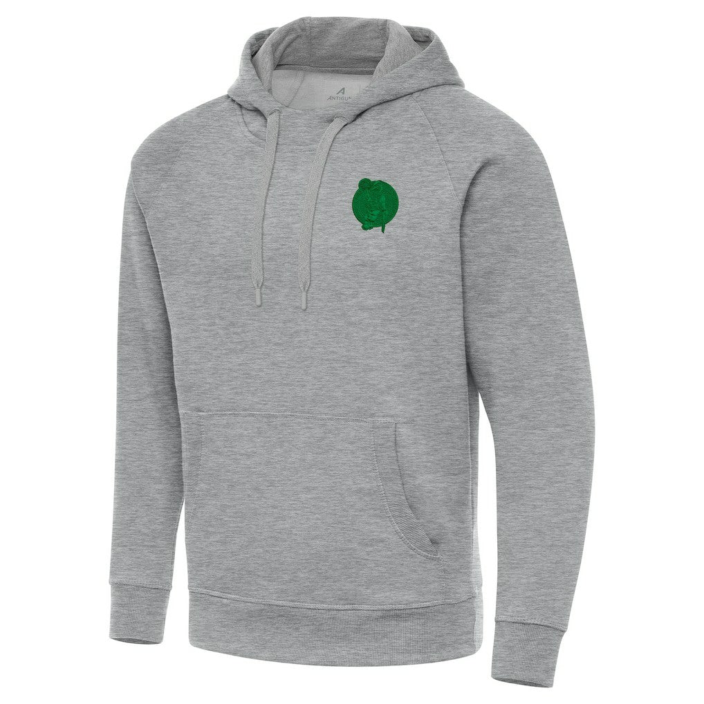 Heather Gray Boston Celtics Antigua St. Patrick's Day Victory Raglan Pullover Hoodie | NBA