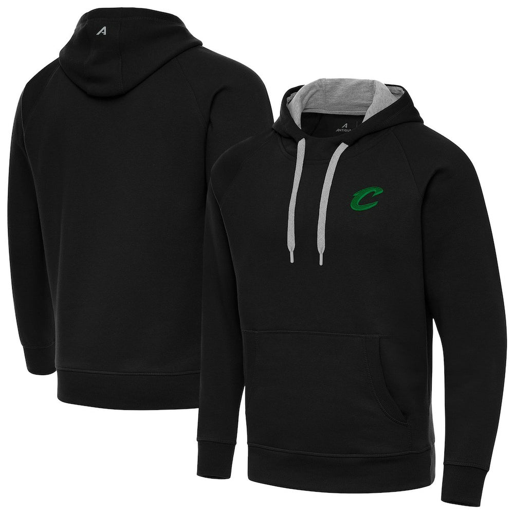 Black Cleveland Cavaliers Antigua St. Patrick's Day Victory Raglan Pullover Hoodie sale | NBA
