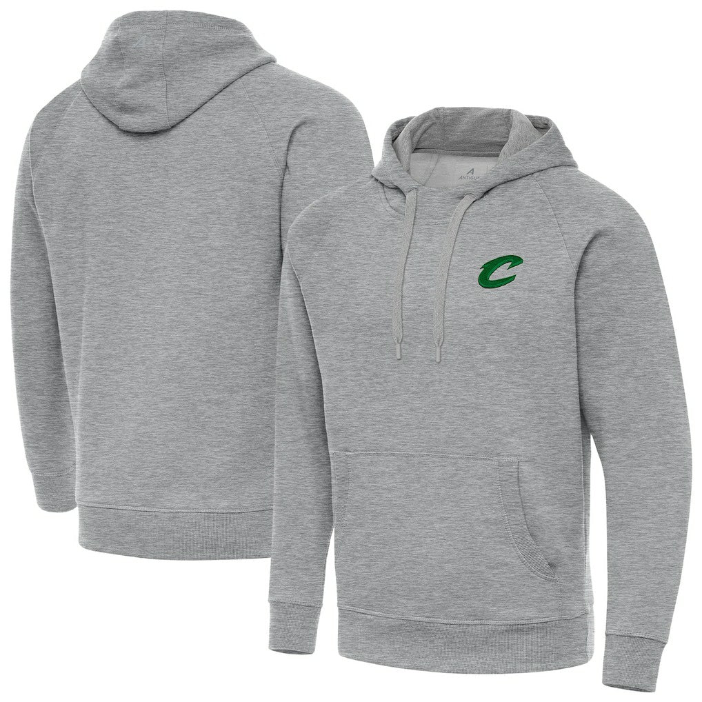 Heather Gray Cleveland Cavaliers Antigua St. Patrick's Day Victory Raglan Pullover Hoodie sale | NBA