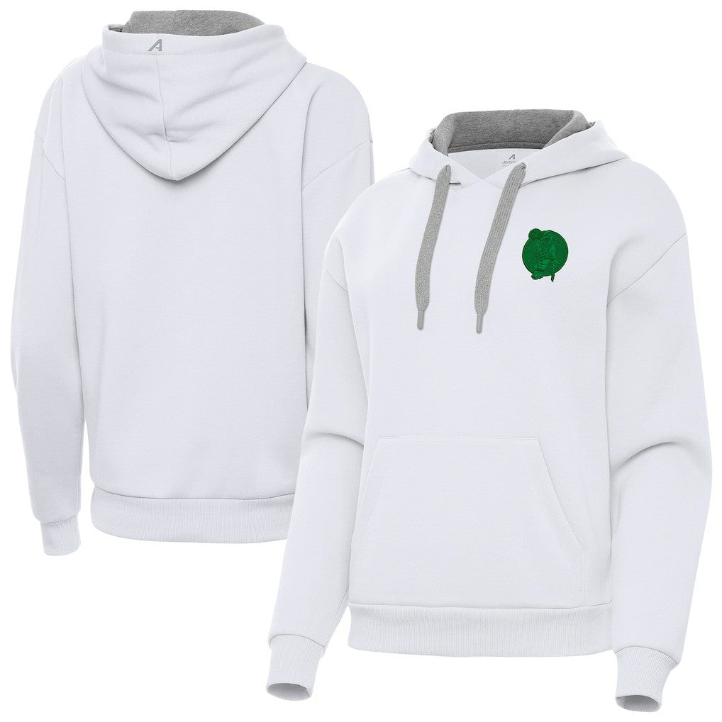 White Boston Celtics Antigua Women's St. Patrick's Day Victory Pullover Hoodie | NBA