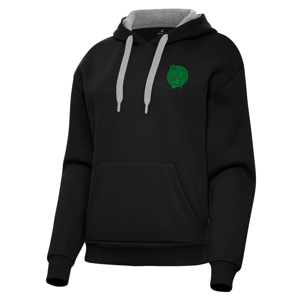Black Boston Celtics Antigua Women's St. Patrick's Day Victory Pullover Hoodie | NBA