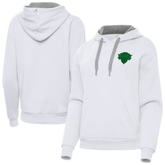 White New York Knicks Antigua Women's St. Patrick's Day Victory Pullover Hoodie | NBA