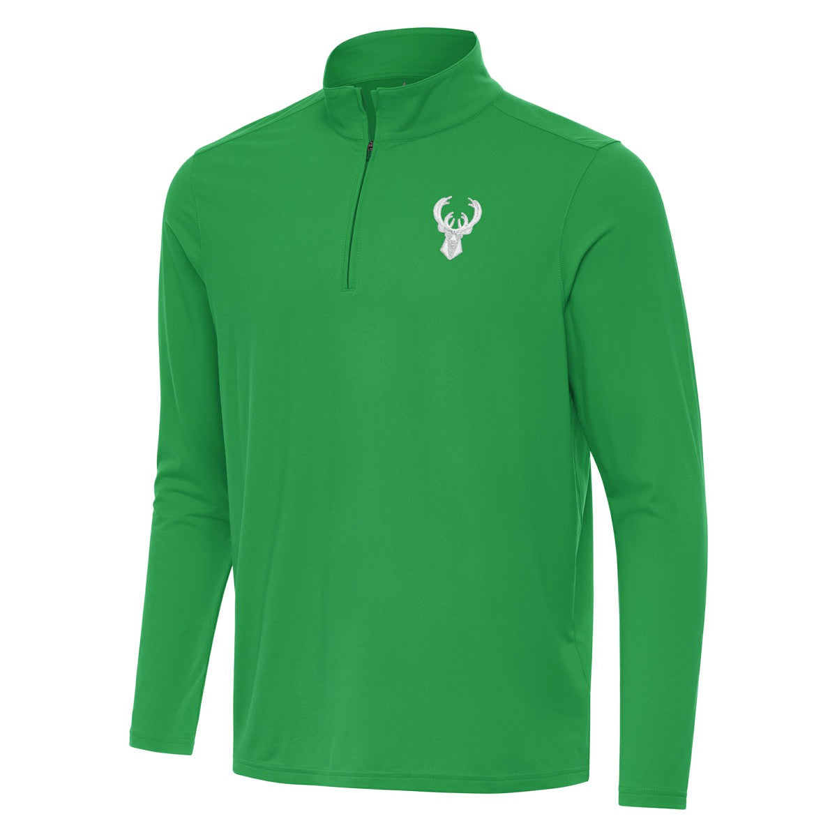 Kelly Green Milwaukee Bucks Antigua St. Patrick's Day Intent Quarter-Zip Jacket | NBA