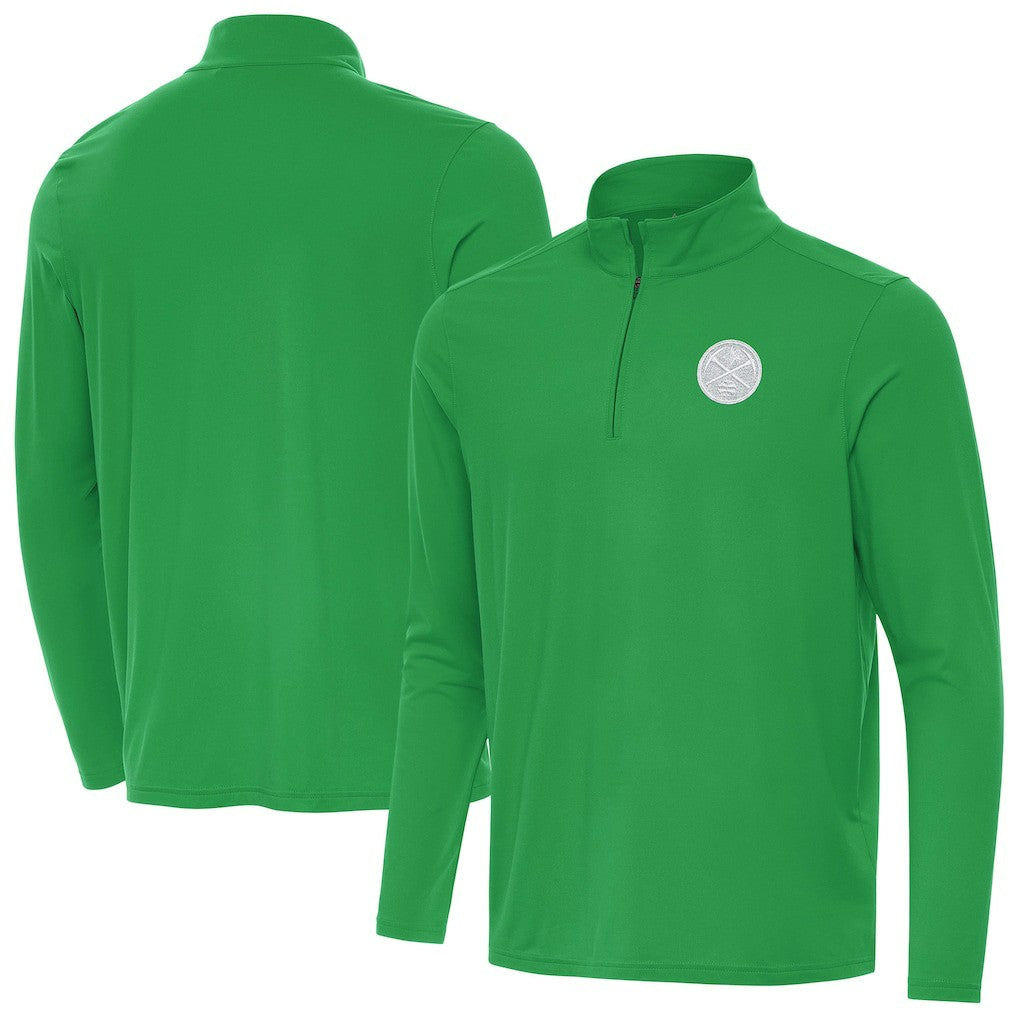 Kelly Green Denver Nuggets Antigua St. Patrick's Day Intent Quarter-Zip Jacket sale | NBA