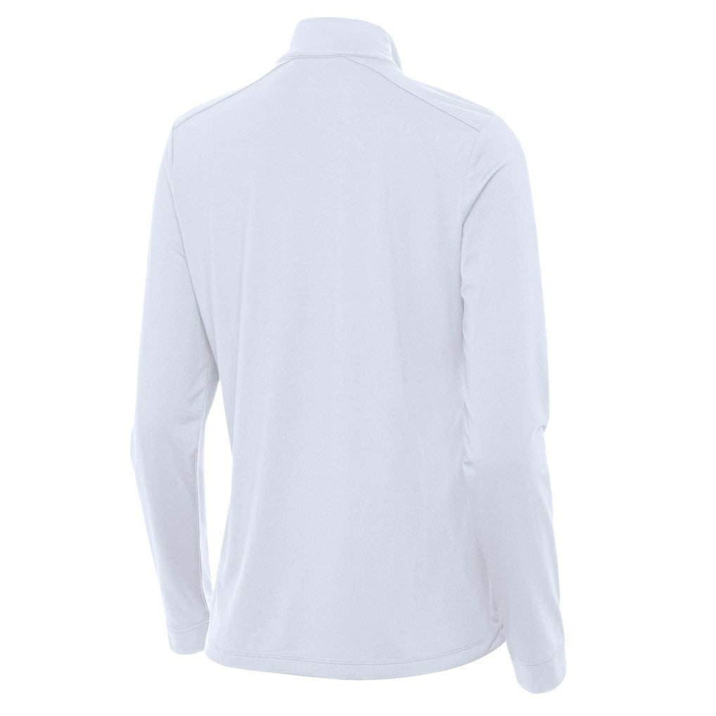 White Boston Celtics Antigua Women's St. Patrick's Day Intent Quarter-Zip Top | NBA