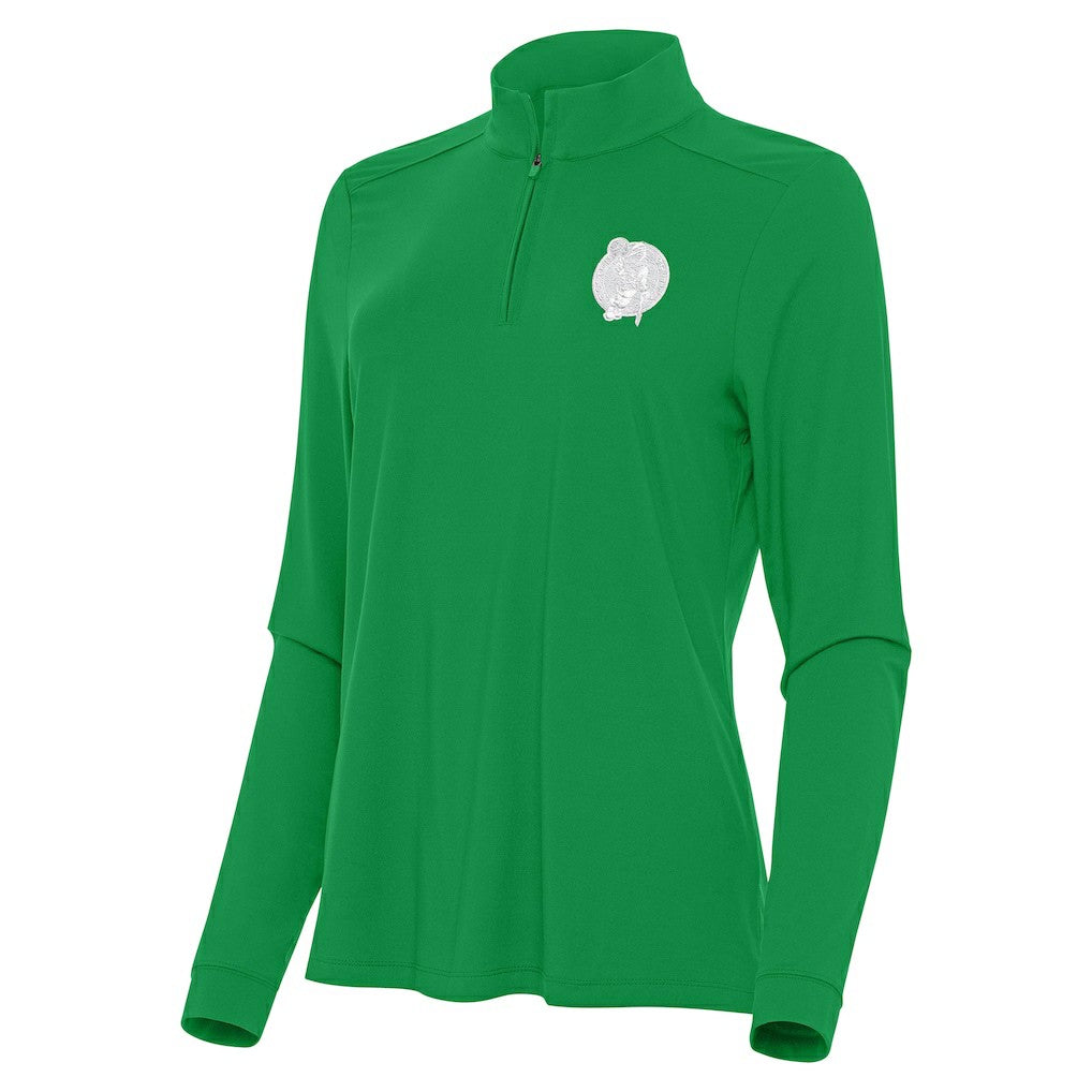 Kelly Green Boston Celtics Antigua Women's St. Patrick's Day Intent Quarter-Zip Top | NBA