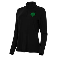 Black New York Knicks Antigua Women's St. Patrick's Day Intent Quarter-Zip Top | NBA