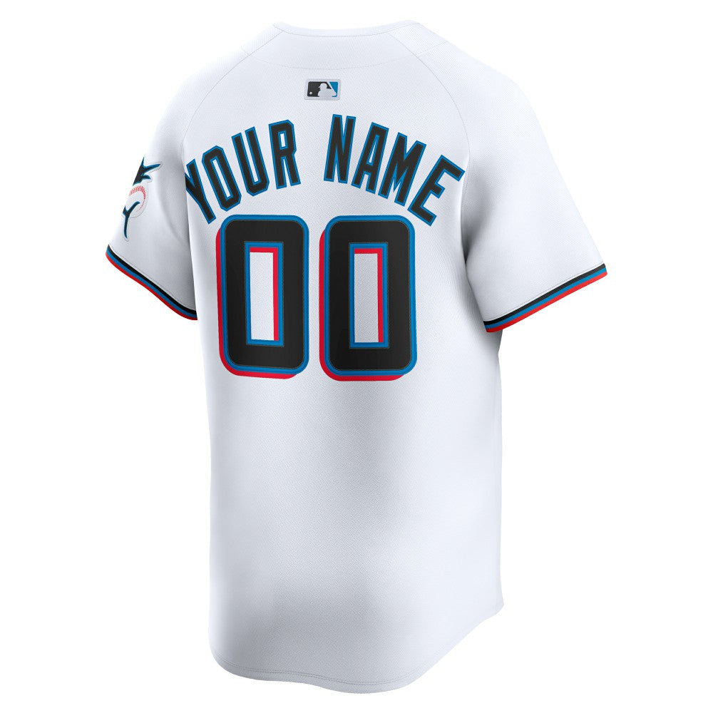 Miami Marlins Nike Home Limited Custom Jersey - MLB Jerseys