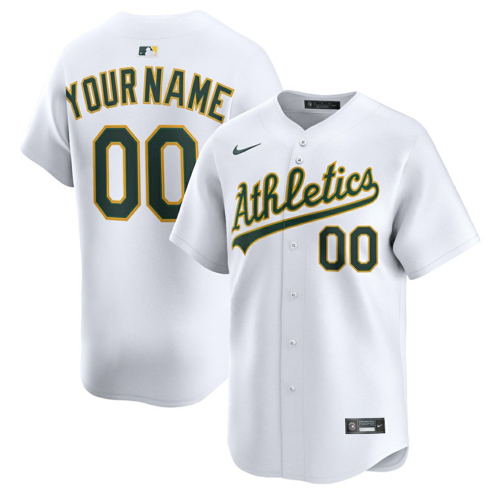 Athletics Nike Home Limited Custom Jersey - MLB Jerseys